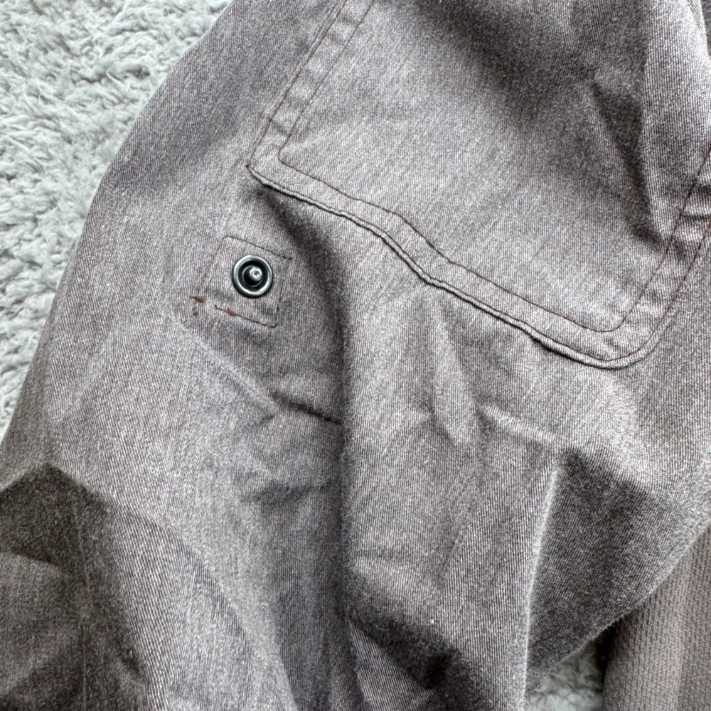 Chef Works Mens XL Chef Coat Jacket Gray‎ Long Sleeve Zip Up Work Uniform